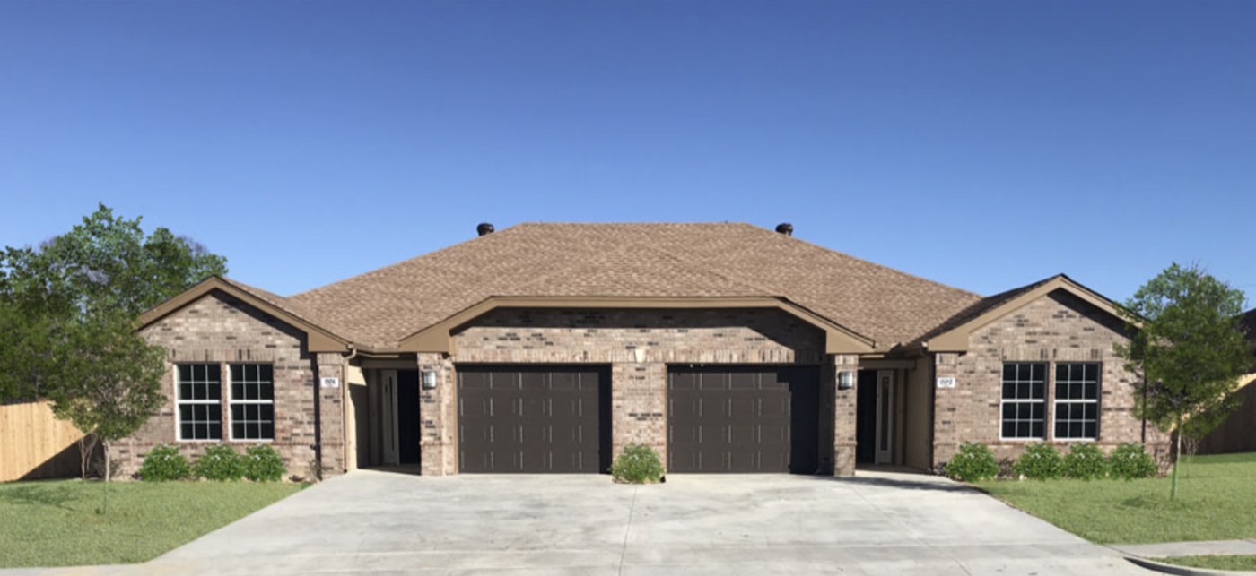 Duplex-style residence at Lake Park Village in Tyler, Texas