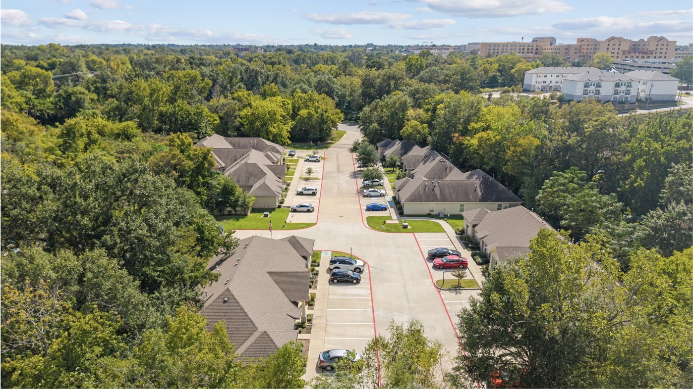 Aerial view of Midtown Flats in Tyler, Texas